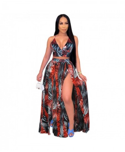 Women Bikini 2023 Summer Women's Sexy Bikini Set Camisole Print Big Swing Skirt Two-piece Beach Bathing Suit Women Swimsuit $...