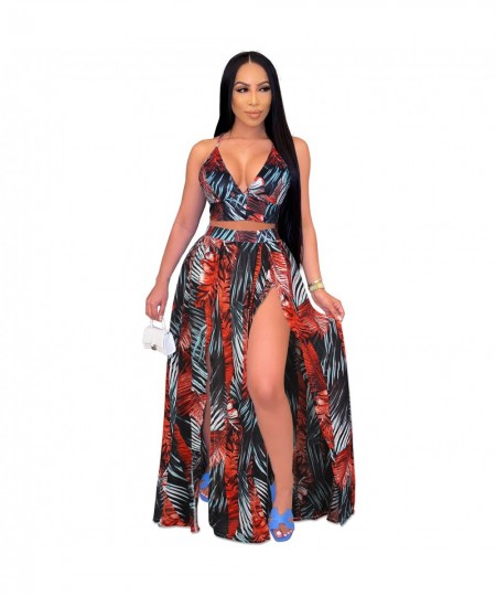 Women Bikini 2023 Summer Women's Sexy Bikini Set Camisole Print Big Swing Skirt Two-piece Beach Bathing Suit Women Swimsuit $...