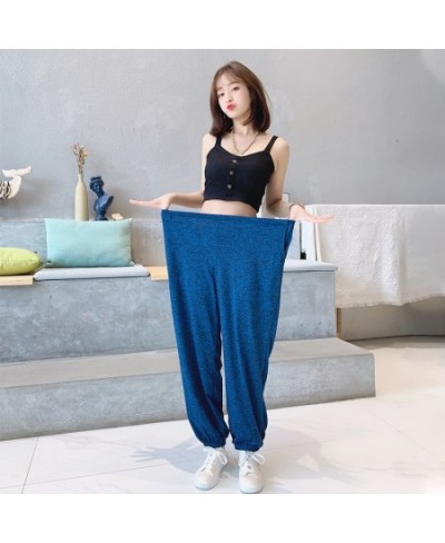 2XL-7XL брюки женские New Plus Fat Large Size Home Wear Wide Leg Sleep Trousers Spring Autumn Cotton Pants Female Pijama Muje...