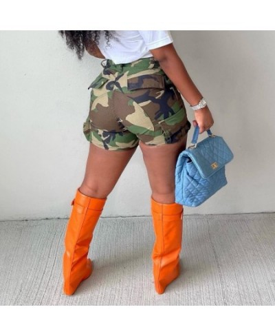 Camo Shorts Cargo Pant High Waist Skinny Joggers 2022 Fall Clothes Women Camouflage Sweat Pocket Casual Pants Y2K Streetwear ...