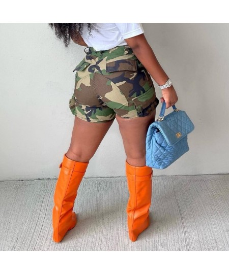 Camo Shorts Cargo Pant High Waist Skinny Joggers 2022 Fall Clothes Women Camouflage Sweat Pocket Casual Pants Y2K Streetwear ...