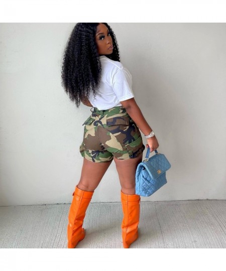 Camo Shorts Cargo Pant High Waist Skinny Joggers 2022 Fall Clothes Women Camouflage Sweat Pocket Casual Pants Y2K Streetwear ...