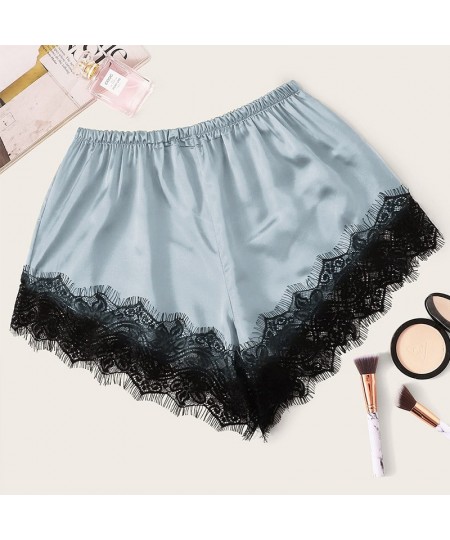 Sleep Bottoms Lace Pajamas Women Sleepwear Lingerie Satin Casual Short Pants Home Clothes Summer Loungewear $19.83 - Sleepwears