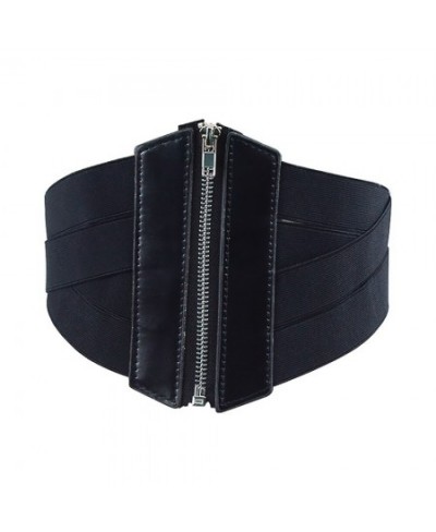 Women's Corset Belt Female Fashion Punk Dress Waistbands Lady New Zipper Cummerbunds Girls Elastic Stretch Wide Waist Belts $...