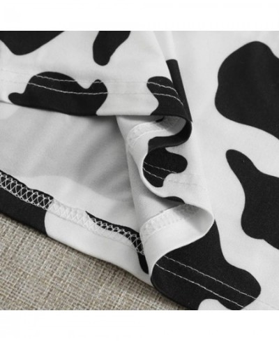 Ladies Summer Tops Milk Cow Print Black White Cute Crop Top Camis Kawaii Sleeveless Halter Neck Top Cami Streetwear Y2k Egirl...