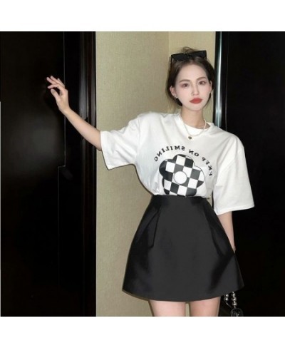 A Line Puffy Mini Black Skirt Women High Waist Korean Style Fall Wild Casual Sexy Retro Y2k Suits Faldas Mujer Moda 2023 Jupe...