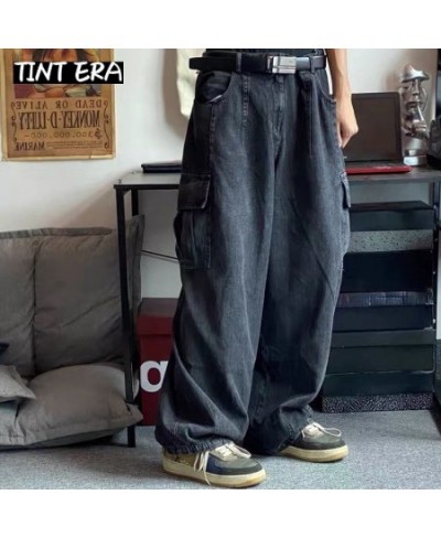 Baggy Jeans Trousers Male Denim Pants Black Wide Leg Pants Men Jeans Oversize Cargo Korean Streetwear Hip Hop Harajuku $49.62...