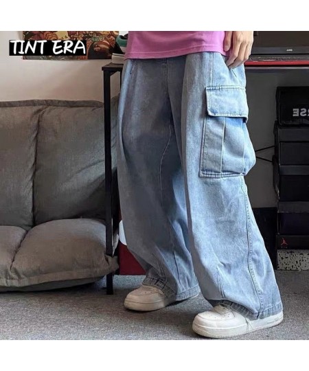 Baggy Jeans Trousers Male Denim Pants Black Wide Leg Pants Men Jeans Oversize Cargo Korean Streetwear Hip Hop Harajuku $49.62...