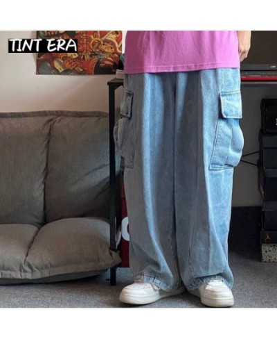 Baggy Jeans Trousers Male Denim Pants Black Wide Leg Pants Men Jeans Oversize Cargo Korean Streetwear Hip Hop Harajuku $49.62...