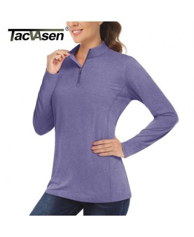 UPF 50+ Sun Protection Shirts Womens Long Sleeve Shirts 1/4 Zip Casual Pullovers Moisture Wicking Quick Dry T-shirts $35.02 -...