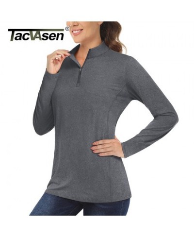 UPF 50+ Sun Protection Shirts Womens Long Sleeve Shirts 1/4 Zip Casual Pullovers Moisture Wicking Quick Dry T-shirts $35.02 -...