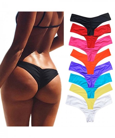 S-5Xl Swimwear Women Briefs Bikini Bottom Side Ties Brazilian Thong Swimsuit Classic Cut Bottoms Biquini Swim Short Ladies 20...