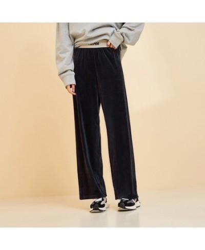 Ladies Home Pants Comfortable Retro Corduroy Wide Leg Pants Casual Fashion Wearable Velvet Home Pants $35.87 - Sleepwears