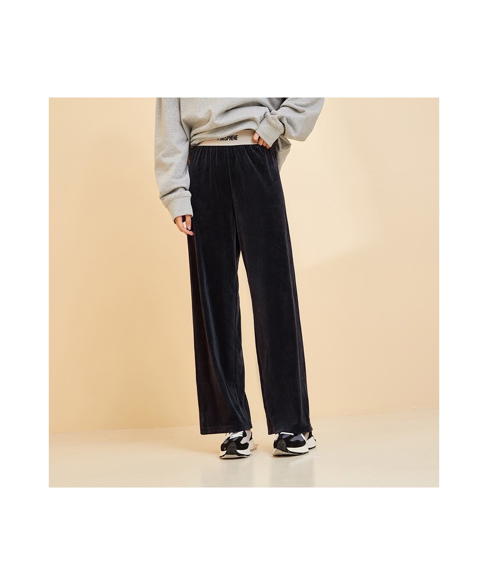 Ladies Home Pants Comfortable Retro Corduroy Wide Leg Pants Casual Fashion Wearable Velvet Home Pants $35.87 - Sleepwears