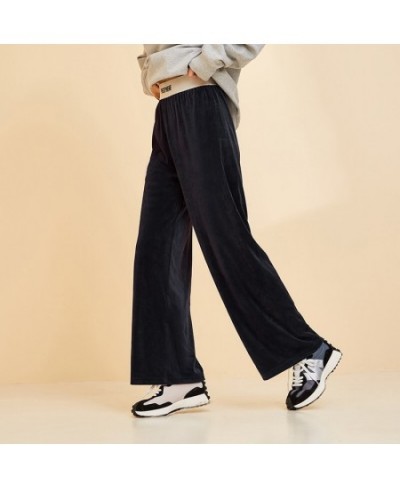 Ladies Home Pants Comfortable Retro Corduroy Wide Leg Pants Casual Fashion Wearable Velvet Home Pants $35.87 - Sleepwears