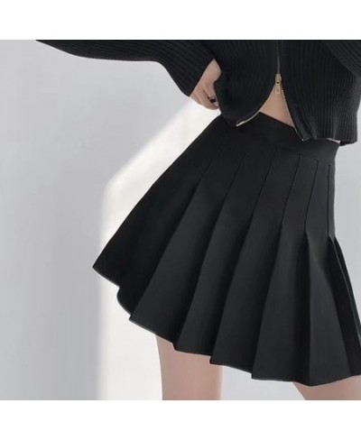 Pleated Skirts Women Spring Summer 2023 Korean Style Solid Color High Waist Mini Skirt Woman Y2K A-Line Student Sundress 3Xl ...