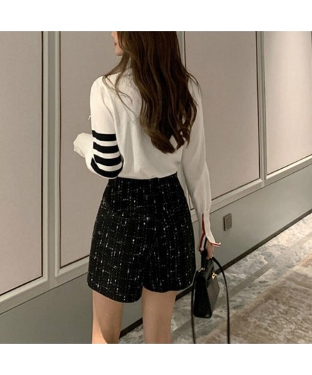 Shorts Women Patchwork High Waist Casual Fashion Abdomen Elegant Female Autumn Korean Style Streetwear All-match Office Lady ...