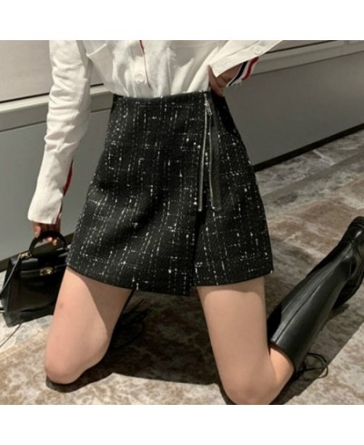 Shorts Women Patchwork High Waist Casual Fashion Abdomen Elegant Female Autumn Korean Style Streetwear All-match Office Lady ...