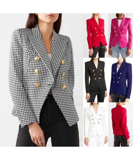 New women's outerwear 2022 Fall/Winter Small Suit Chihoriku Geek Fashion Pocket Short Double-breasted Jacket Long Sleeve Suit...