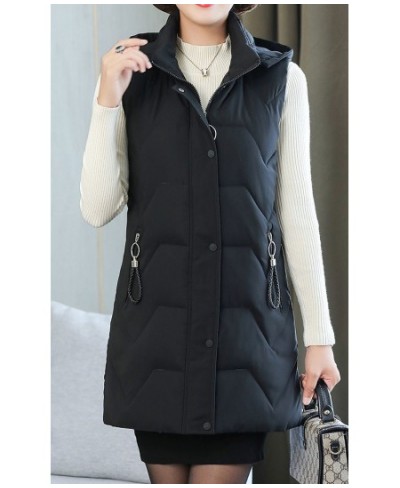 2022 New Autumn Winter Ladies Vest Coat Female Loose Slim Thicken Mid-length All-Match Hooded Removable Women's Vest Jacket $...