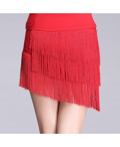 S-4XL Punk Style Black Red Tassel Fringe Women Skirts Casual Summer High Waist Asymmetric Female Mini Skirt $55.85 - Skirts