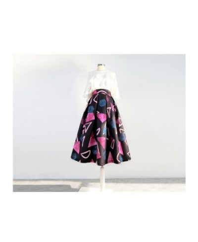 Women's Runway Fashion Spring Summer Designer Vintage Print Skirt Female Autumn High Waist Basic A-line Skirt TB529 $114.28 -...