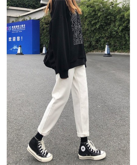 2023 Casual High Waist Straight Jeans Women Korean Fashion Spring Summer Denim Pants Basic Solid Ankle Length men clothing $3...