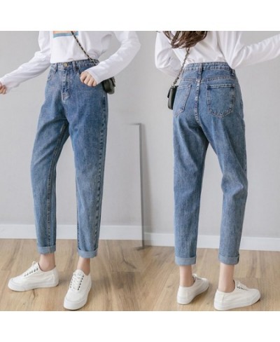 2023 Casual High Waist Straight Jeans Women Korean Fashion Spring Summer Denim Pants Basic Solid Ankle Length men clothing $3...