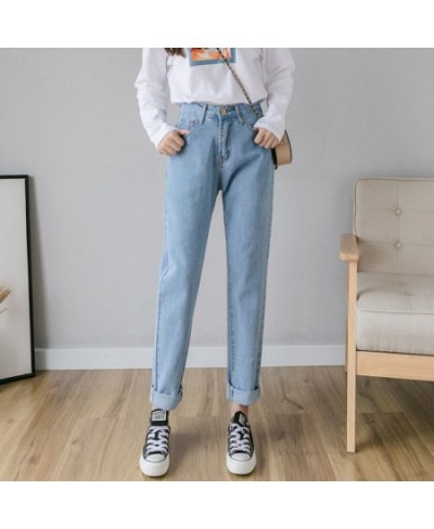 2023 Casual High Waist Straight Jeans Women Korean Fashion Spring Summer Denim Pants Basic Solid Ankle Length men clothing $3...