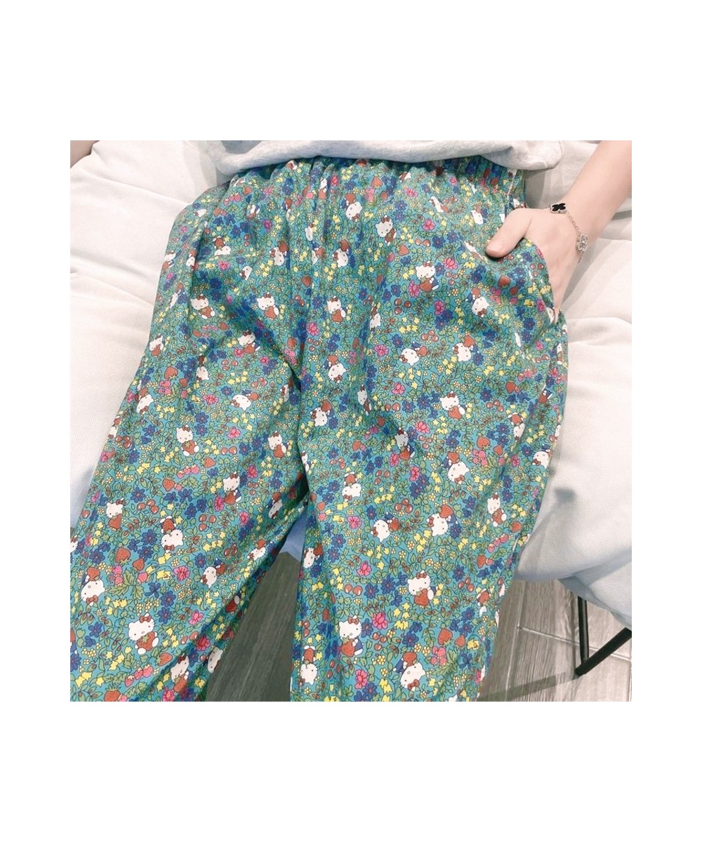 Hello Kitty Loose Oversize Sleep Bottoms Y2k New Women Casual Trousers Home Pants Elastic Waist Woman Pijamas Clothes $28.04 ...