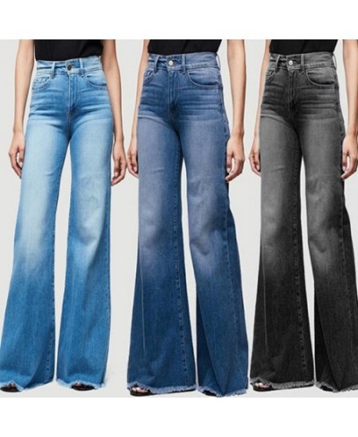 Flare Jeans Pants y2k Women Vintage Denim Ladies Jeans Women High Waist Fashion Stretch Pocket Trousers Wide Leg Jeans $45.90...