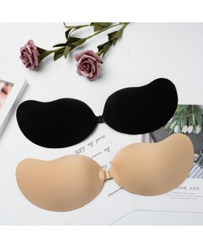 Invisible Push Up Bra Backless Strapless Bra Seamless Front Closure Bralette Underwear Women Self-Adhesive Silicone Sticky BH...