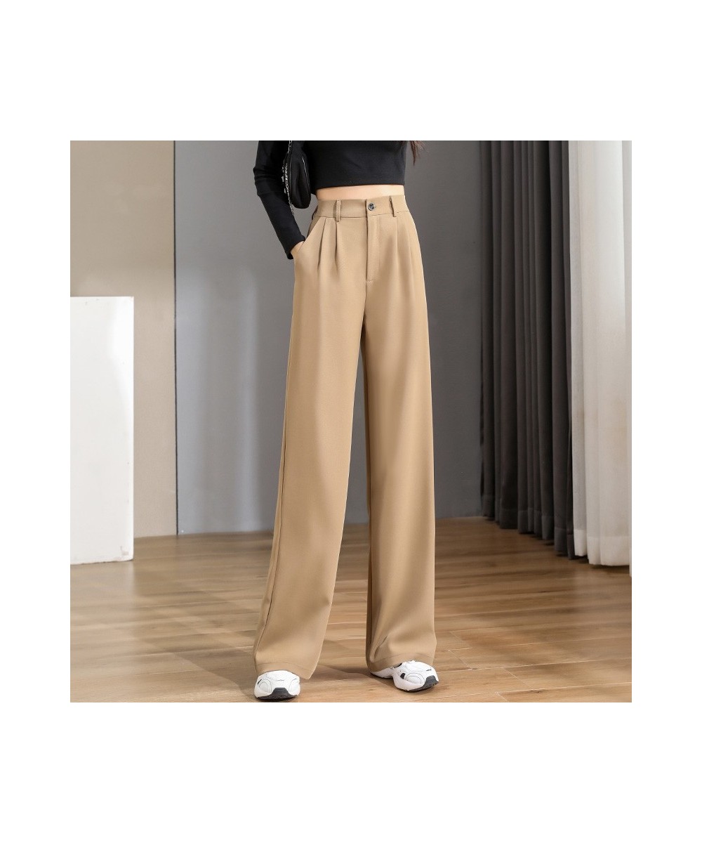 Women Chic Office Wear Straight Pants Vintage High Ladies Trousers Baggy Korean 2023 Spring/Summer/Autumn Wide Leg Female $38...