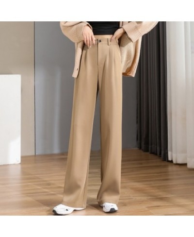 Women Chic Office Wear Straight Pants Vintage High Ladies Trousers Baggy Korean 2023 Spring/Summer/Autumn Wide Leg Female $38...