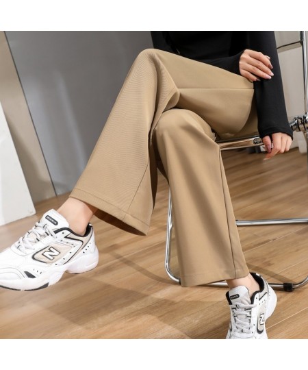 Women Chic Office Wear Straight Pants Vintage High Ladies Trousers Baggy Korean 2023 Spring/Summer/Autumn Wide Leg Female $38...