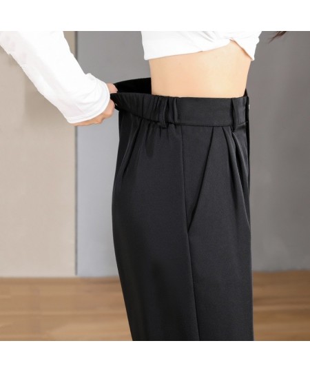 Women Chic Office Wear Straight Pants Vintage High Ladies Trousers Baggy Korean 2023 Spring/Summer/Autumn Wide Leg Female $38...