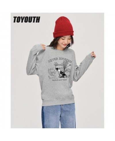 Women Sweatshirts 2022 Autumn Long Sleeve O Neck Loose Hoodies Graphic Print Multiple Colour Casual Streetwear Pullover $40.6...