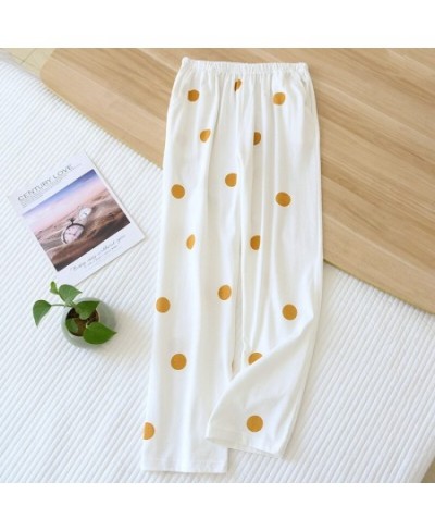 Women Knitted Cotton Pajama Pants Cartoon Soft Slacks Elastic Waist Sleep Bottoms Plus Size Pajamas Home Wear Lounge Pants 20...