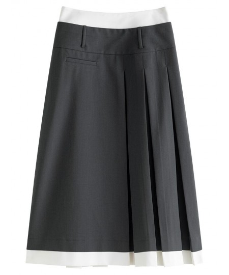 Grey Design Feeling Pleated Skirt For Female Minority 2023 Summer New High Waist A-Line Skirt For Women Casual Loose $79.98 -...