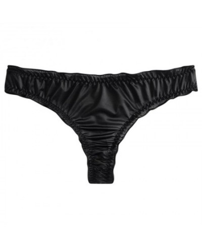 Women's Sexy Satin String Bikini Underwear Women's Panties Smooth Soft Ice Silk Briefs Panty Solid Ruched Satin Underwear $17...