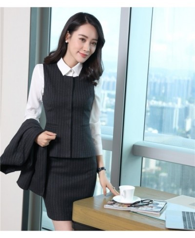 Formal Two Piece Sets Women Business Suits with Skirt and Top Sets Vest Waistcoat Sets Ladies Work Wear Office Uniform Styles...