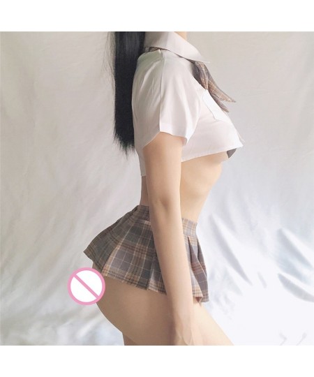 Japanese Style Women Sexy Schoolgirl Cosplay Cheerleader Plaid Nightclub Party Super Mini Pleated Cute Ladies Short Mini Skir...