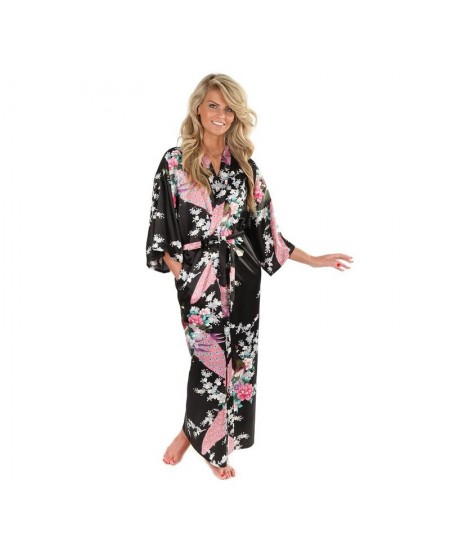 Wine Red Female Silk Rayon Robes Gown Kimono Yukata Chinese Women Sexy Lingerie Sleepwear Daily Novelty Clothing $33.77 - Sle...