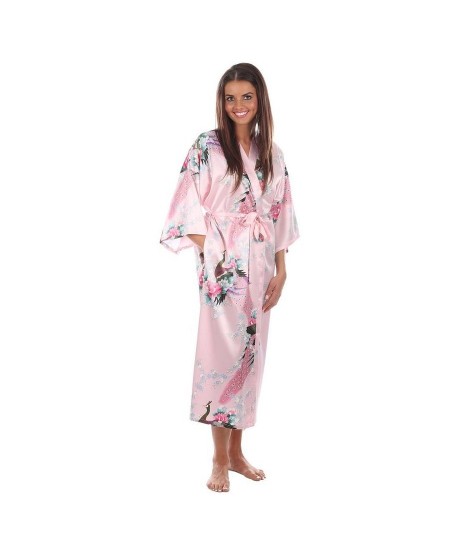 Wine Red Female Silk Rayon Robes Gown Kimono Yukata Chinese Women Sexy Lingerie Sleepwear Daily Novelty Clothing $33.77 - Sle...