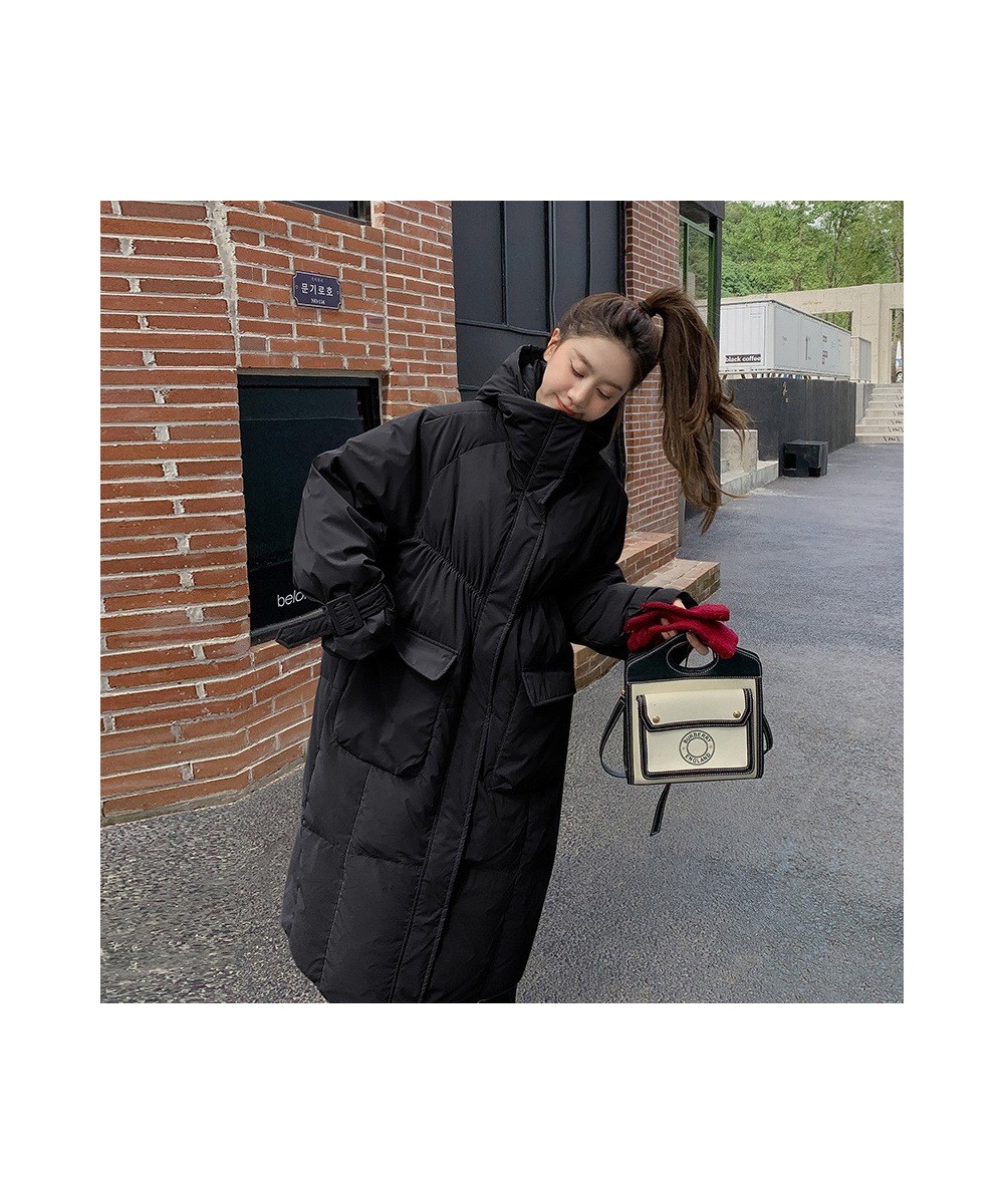 Lengthened winter coat women's Korean version loose thickened long knee-length cotton-padded jacket $90.26 - Jackets & Coats