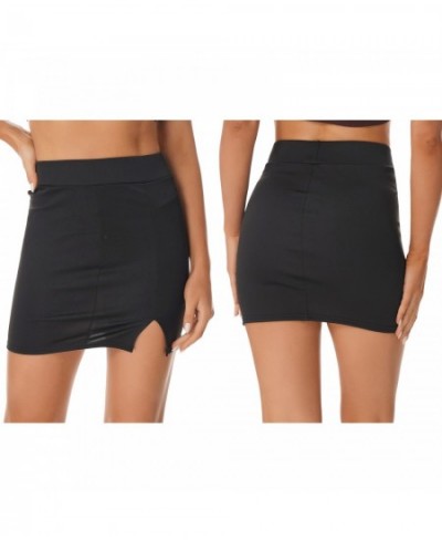 Micro Mini High Waist Skirts Sexy Women Split Bodycon Pencil Mini Skirt Casual Package Hip Short Skirts Women Night Club Skir...