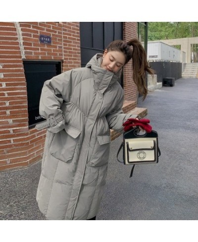 Lengthened winter coat women's Korean version loose thickened long knee-length cotton-padded jacket $90.26 - Jackets & Coats