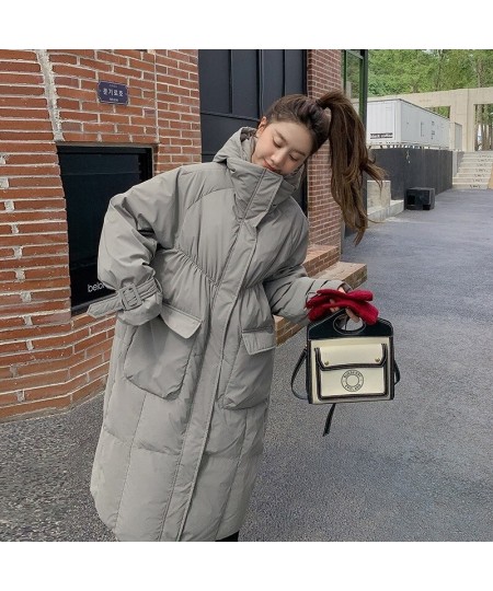 Lengthened winter coat women's Korean version loose thickened long knee-length cotton-padded jacket $90.26 - Jackets & Coats