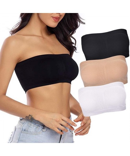 Strapless Bra Women's Tube Top Wrap Bra Plus Size S-6XL Bralette Sexy Seamless Bralette Bandeau Top Female Invisible Bra $21....