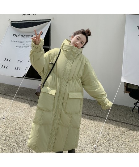 Lengthened winter coat women's Korean version loose thickened long knee-length cotton-padded jacket $90.26 - Jackets & Coats